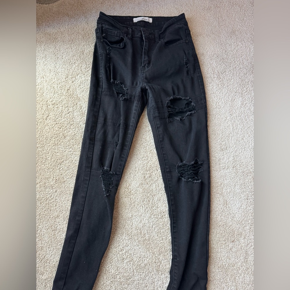 Boutique black rip skinny jeans